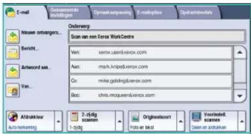 E-mail Gewannende Insklages Optimaarpaacing E-malophies Optimaatmodems Nieuwge ontvanger... Bericht... Artwoord van... Van... Onderwerp Scan van een Xerox WorkCentre Van: xerox.user&xerox.com Aan: mark.knipe&xerox.com Cc: mike.goldring&xerox.com Bloc: chris.mocqueen&xerox.com Afsukkeur Auto-henkursing 2-3-jdg scannem 1-3-jdg Origkrentsart Foto en tekst Vorindsteel scannem Dawn en aktieken