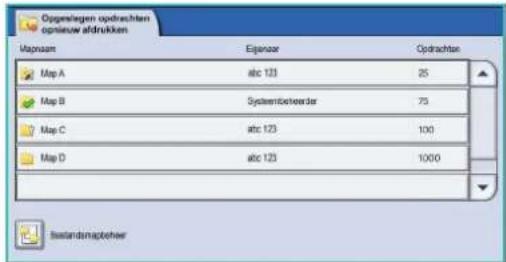 Opgelregen opdrachten opiniw afrukken Mapnam Eigener Opdrachten Map A abc 123 25 Map B Systemtbreeder 73 Map C abc 123 100 Map D abc 123 1000 Bestandsnaptoher