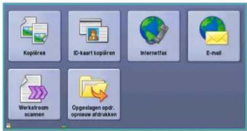 Kopiëren ID-kaart kopiiëren Internetfax E-mail Werkstroom scammen Opgeslagen opdr. opniew afrakken