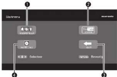 MARANTZ UD5005SG - Het Home-menuscherm openen - 4
