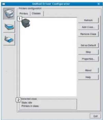 SAMSUNG ProXpress M3825DW - Het tabblad Classes - 1