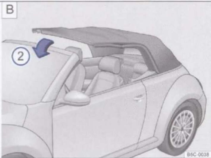 VOLKSWAGEN Beetle Cabriolet (2012) - Cabrioletkap met de hand noodsluiten - 2