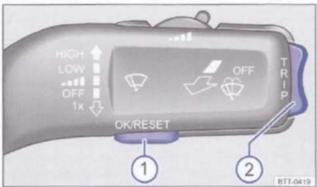 HIGH LOW OFF 1x OK/RESET OFF TRIP ① ② BTT-0419