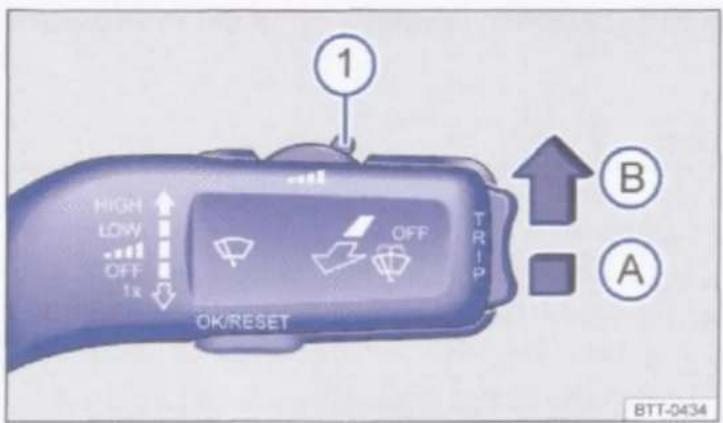 HIGH LOW OFF 1x OK/RESET OFF TRIP ① B A BTT-0434