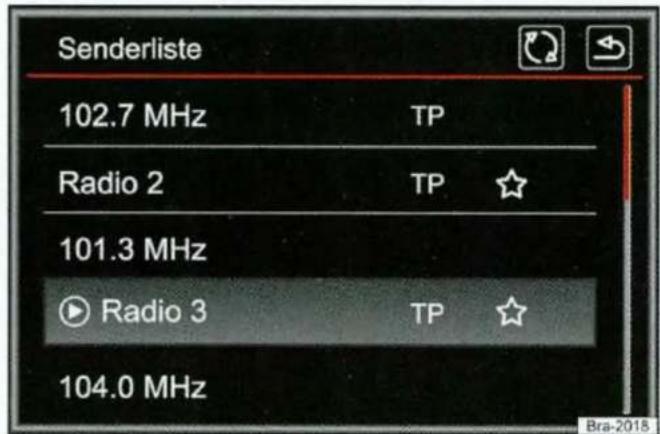 Senderliste 102.7 MHz TP Radio 2 TP ☆ 101.3 MHz Radio 3 TP ☆ 104.0 MHz Bra-2018