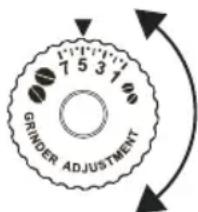 7 5 3 1 GRINDER ADJUSTMENT