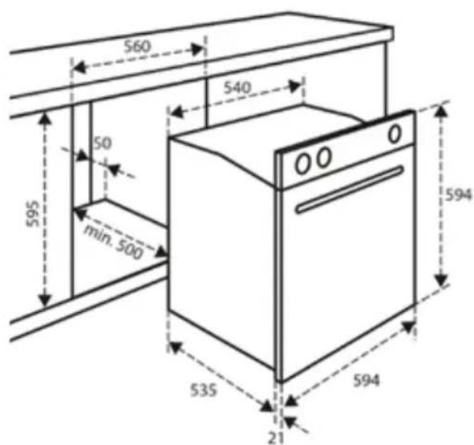 INVENTUM IOV6032DRVS - INSTALLATION DIMENSIONS - 2