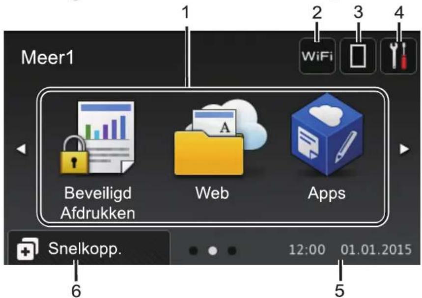 Meer1 1 2 3 4 WiFi Beveiligd Afdrukken Web Apps Snelkopp. 6 12:00 01.01.2015 5