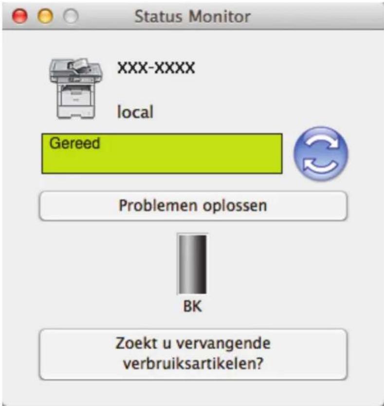 Status Monitor XXX-XXXX local Gereed Problemen oplossen BK Zoekt u vervangende verbruiksartikelen?