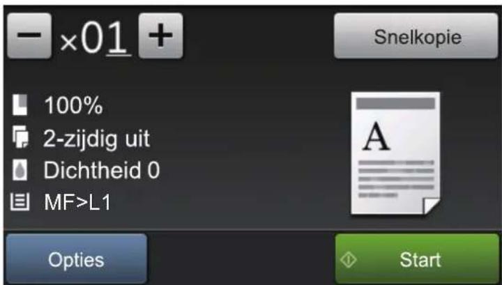- ×01 + Snelkopie 100% 2-zijdig uit Dichtheid 0 MF>L1 Options Start