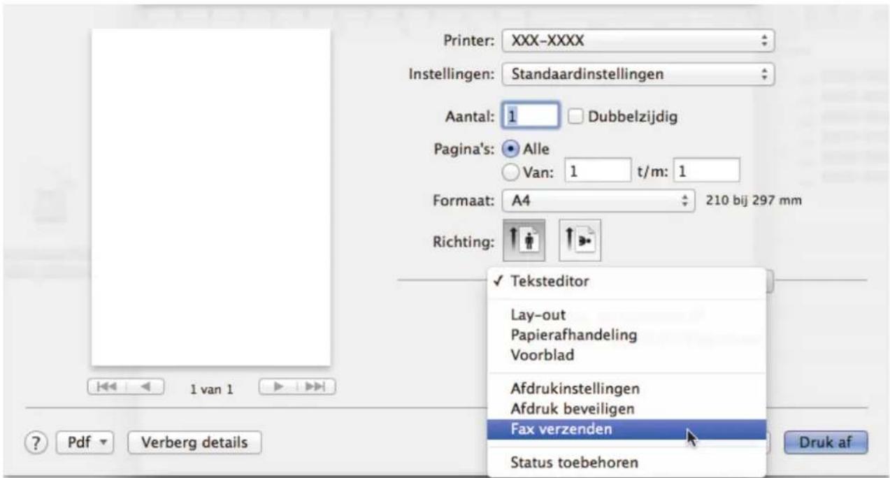 Printer: XXX-XXXX Instellingen: Standaardinstellingen Aantal: 1 Dubbelzijdig Pagina's: Alle Van: 1 t/m: 1 Formaat: A4 210 bij 297 mm Richting: ✓ Teksteditor Lay-out Papierafhandeling Voorblad Afdrukinstellingen Afdruk beveiligen Fax verzenden Status toebehoren Druk af ? Pdf Verberg details
