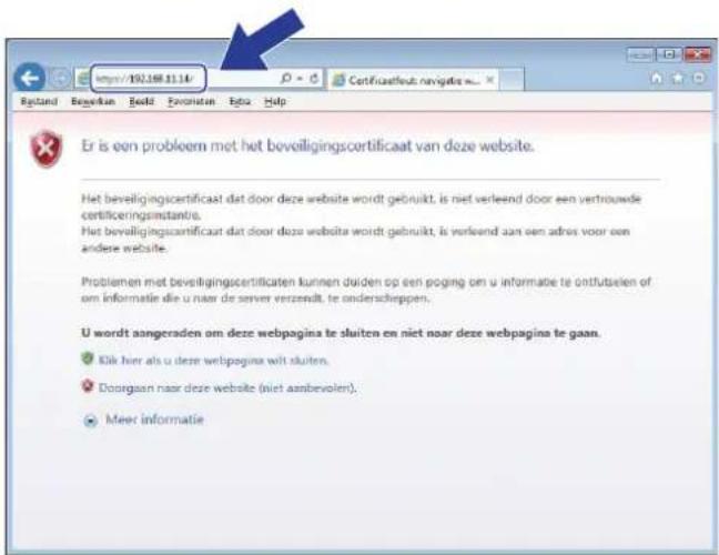 Er is een probleem met het beveiligingscertificaat van deze website. Het beveiligingscertificaat dat door deze website wordt gebruikt, is niet verleend door een vertrouwde certificeringssimante. Het beveiligingscertificaat dat door deze website wordt gebruikt, is verleend aan een adres voor een andere website. Problemen met beveiligingscertificaten kunnen duiden op een poging om u informatie te ontfutselen of om informatie die u naar de server verzends, te anderschappen. U wordt aangeraden om deze webpagina te sluiten en niet naar deze webpagina te gaan. • Ilik hier als u deze webpagina wit sluiten. • Doorgaan naar deze website (niet aanbevolen). • Meer informatie