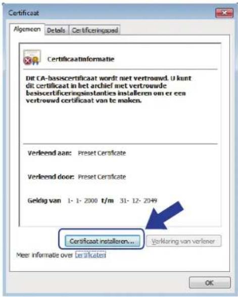 Certificaat Algemeen Details Certificeringspod Certificaatinformatie Dit CA-basiscertificaat wordt niet vertrouwd. U kunt dit certificaat in het archief met vertrouwde basiscertificeringsinstanties installeren om er een vertrouwd certificaat van te maken. Verleend aan: Preset Certificate Verleend door: Preset Certificate Geldig van 1- 1- 2000 t/m 31- 12- 2049 Certificaat installeren... Verlaring van verlener Meer informatie over Certificaten OK