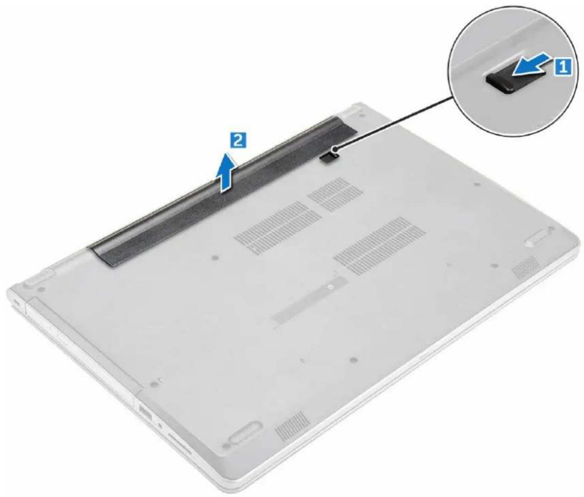 DELL Vostro 3576 - De batterij verwijderen - 1
