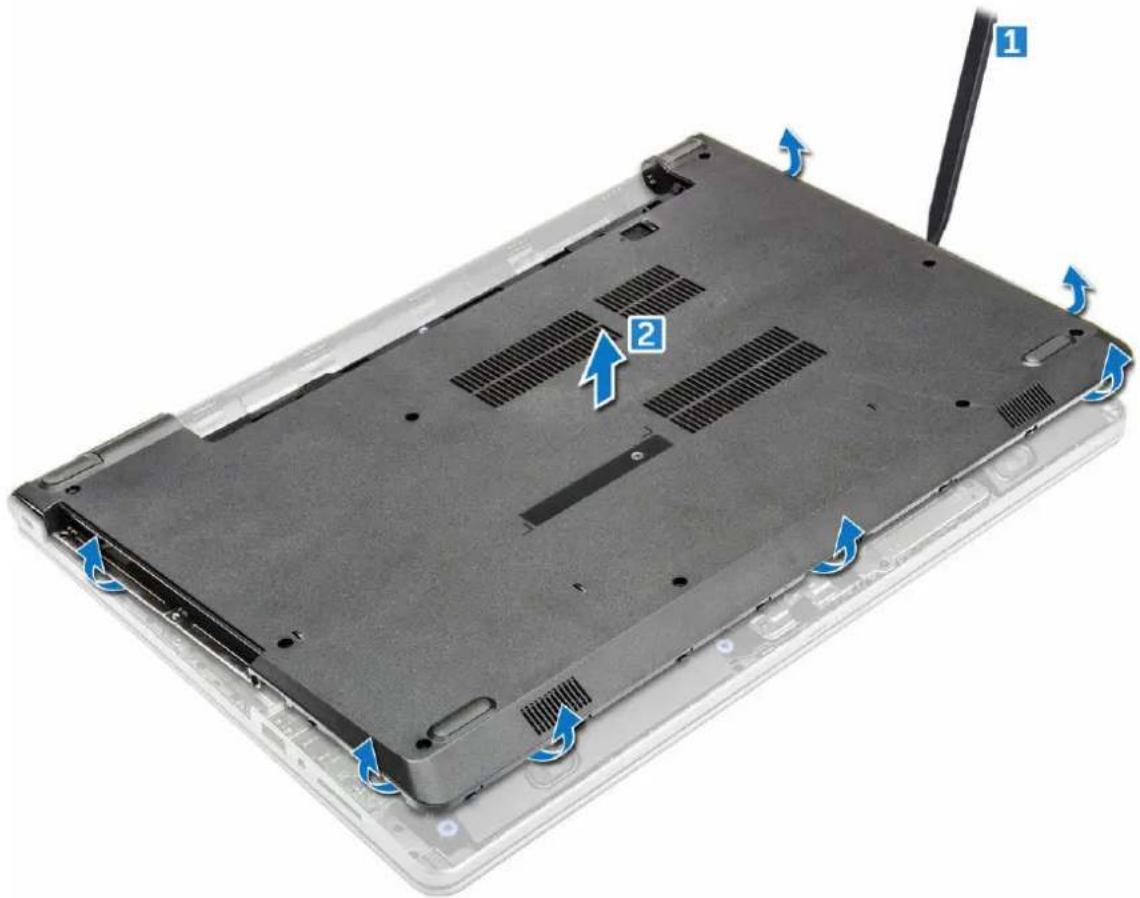 DELL Vostro 3576 - De onderplaat verwijderen - 3