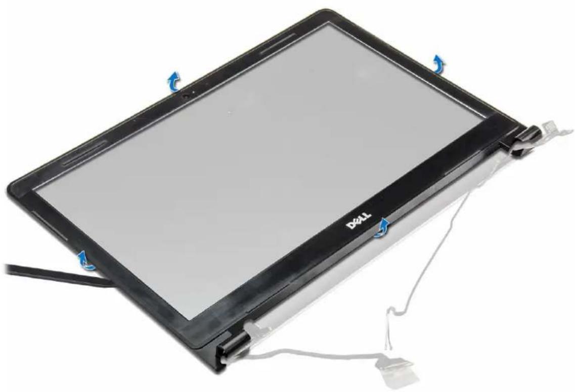 DELL Vostro 3576 - Het montagekader van het beeldscherm verwijderen - 1