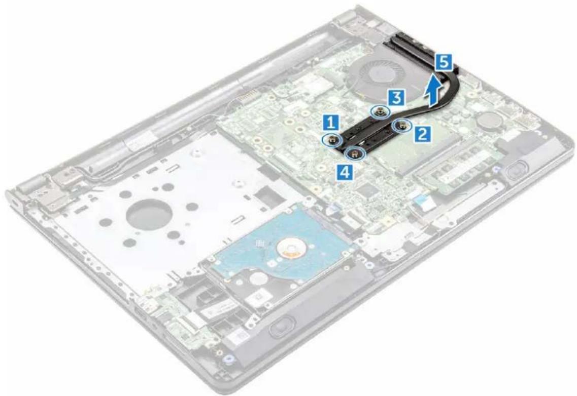 DELL Vostro 3576 - De koelplaat verwijderen - 1