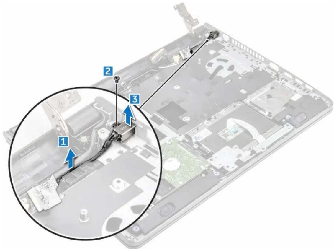 DELL Vostro 3576 - De stroomconnector verwijderen - 1