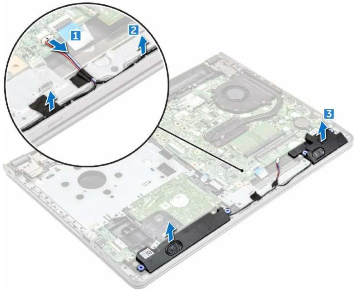 DELL Vostro 3576 - De luidsprekers verwijderen - 1