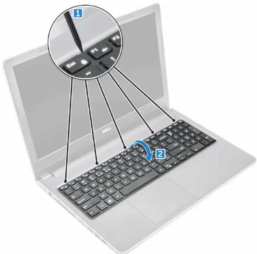 DELL Vostro 3576 - Het toetsenbord verwijderen - 1