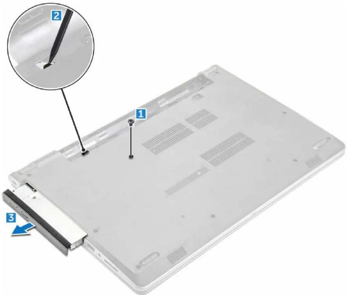 DELL Vostro 3576 - Het optische station verwijderen - 1