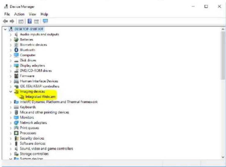 DELL Vostro 3576 - De camera identificeren in Apparaatbeheer van Windows 10 - 1
