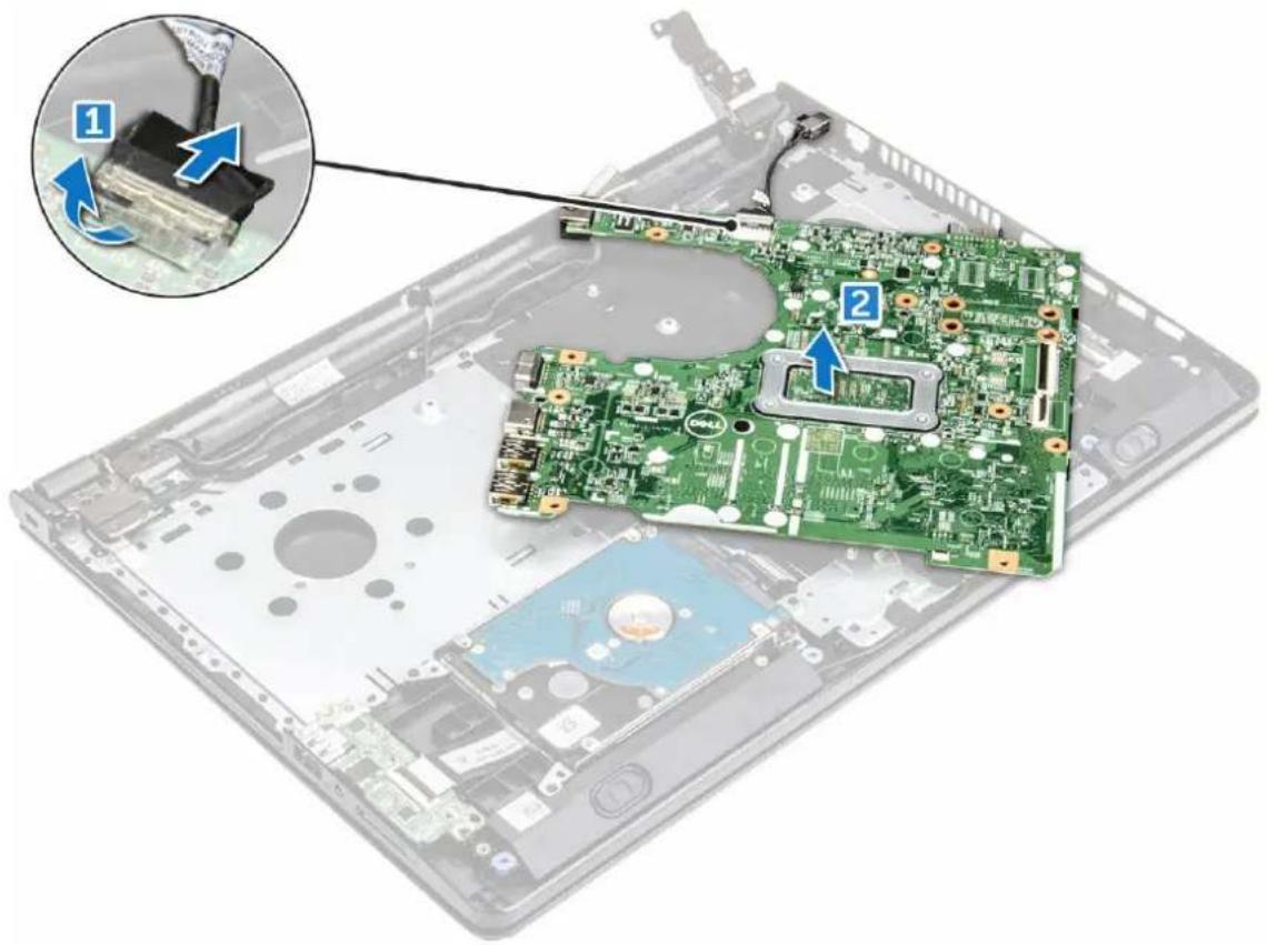 DELL Vostro 3576 - Het moederbord verwijderen - 4