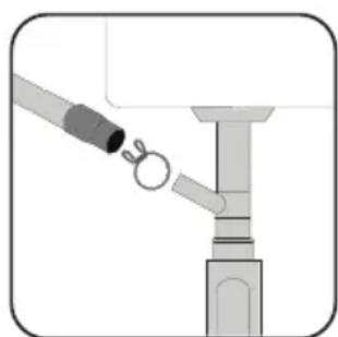 BEKO DFN 05211 X - Aansluiting op de afvoer - 1