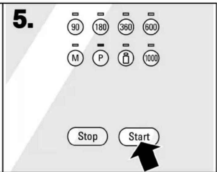 5. 90 180 360 600 M P 1000 Stop Start