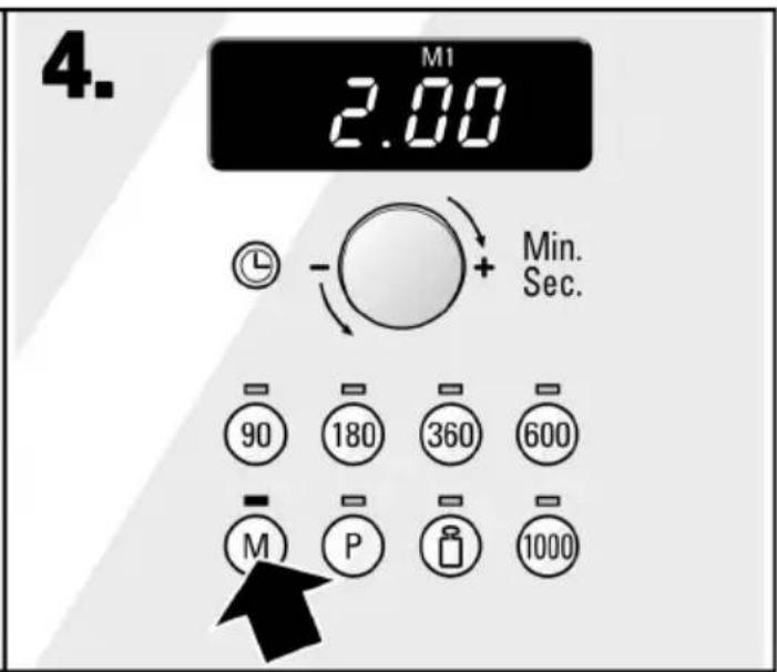 4. M1 2.00 - Min. Sec. 90 180 360 600 - M P 1000