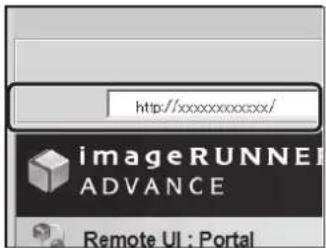 http://xxxxxxxxxx/ imageRUNNER ADVANCE Remote UI : Portal