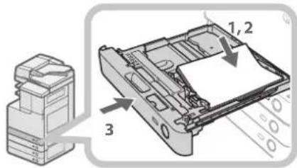 CANON ImageRUNNER ADVANCE C2230i - Plaats de stapel papier in de papierlade. - 1