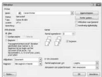 CANON ImageRUNNER ADVANCE C2230i - Scherm voor afdrukinstellingen weergeven - 1