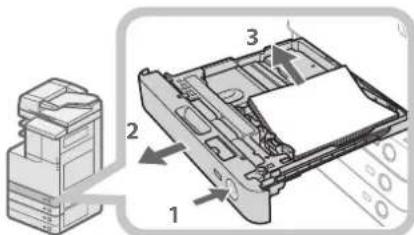 CANON ImageRUNNER ADVANCE C2230i - Verwijder het papier dat in de papierlade is geplaatst. - 1