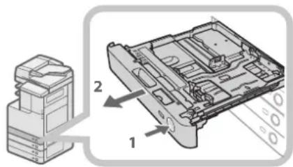 CANON ImageRUNNER ADVANCE C2230i - Open de papierlade. - 1