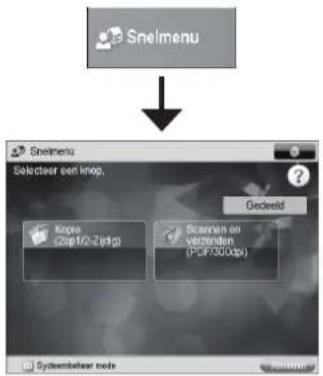 Snelmenu Selecteer een knop. Kopoe (20p1/2-Z.pfg) Scanien en verstanden (POP/300dpi)