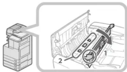 CANON ImageRUNNER ADVANCE C2230i - Reinig de rollen in het binnendeksel. - 1