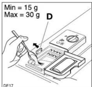 Min = 15 g Max = 30 g D X12Y N14Y DE17