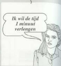 Ik wil de tijd I minuut verlengen