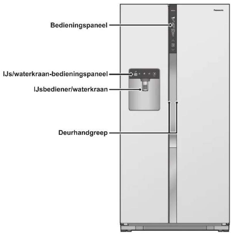 Bedieningspaneel IJs/waterkraan-bedieningspaneel IJsbediener/waterkraan Deurhandgreep