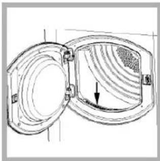 Hotpoint Ariston TVF 651 HA - Reinig het pluizenfilter na elk gebruik - 1