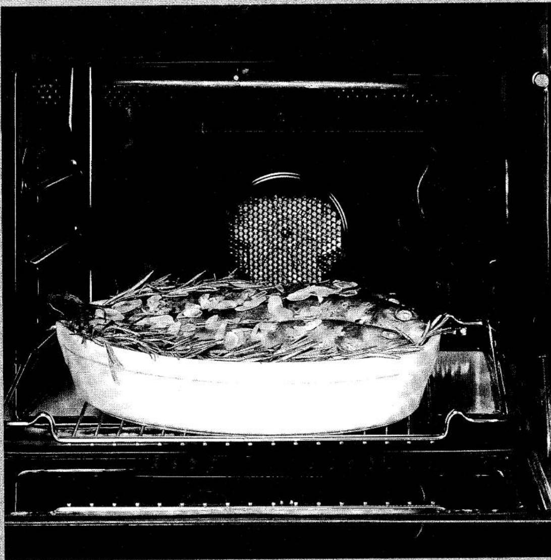 De Oven Ovenverlichting Grill-element Ventilator 3 steun voor bakplaat 2 steun voor bakplaat 1 steun voor bakplaat Scharnieren van overdeur Ovenruit Veiligheidspal Ovendeur