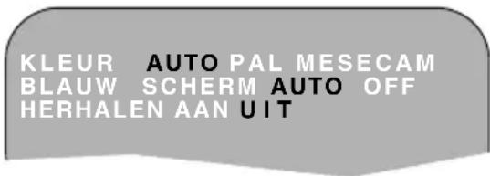 KLEUR AUTO PAL MESECAM BLAUW SCHERM AUTO OFF HERHALEN AAN UIT