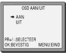 SEG VCR2360NL - OSD(On Screen Display) AAN en UIT - 6