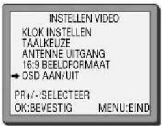 SEG VCR2360NL - OSD(On Screen Display) AAN en UIT - 4