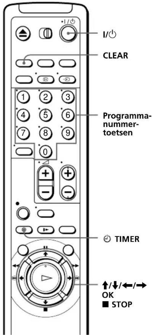 I// CLEAR Programma-nummer-toetsen TIMER ↑/↓/←/→ OK ■ STOP