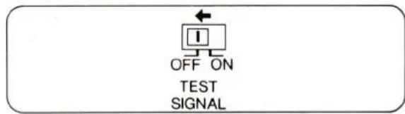 OFF ON TEST SIGNAL