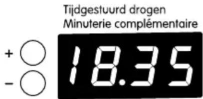 Tijdgestuurd drogen Minuterie complémentaire + ○ - ○ 18.35
