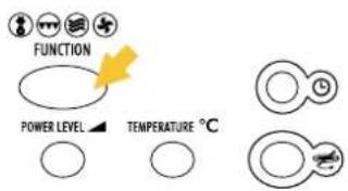 FUNCTION POWER LEVEL TEMPERATURE °C