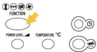 FUNCTION POWER LEVEL TEMPERATURE °C